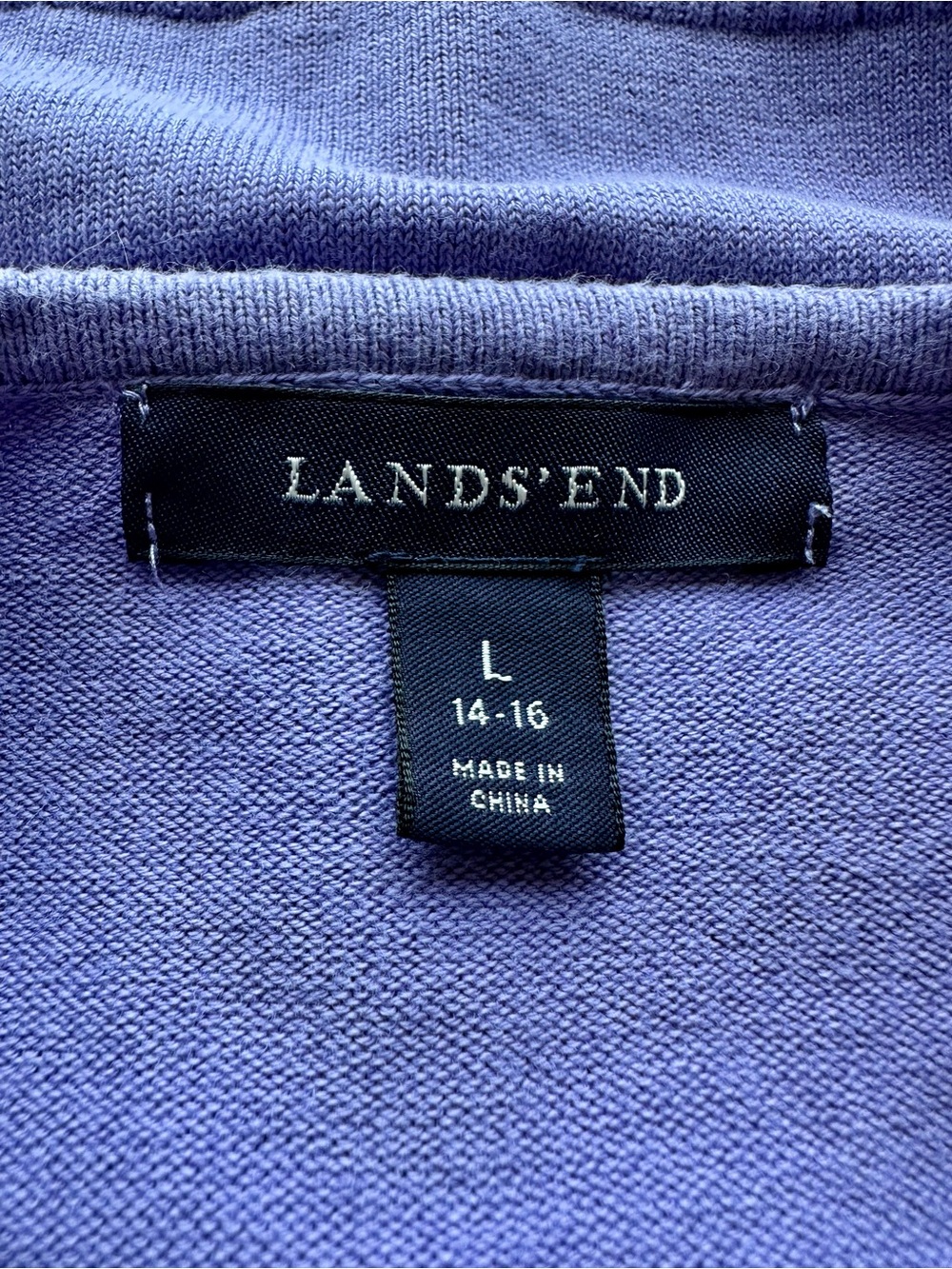 Land’s End lavender cardigan sweater - Picture 7 of 9
